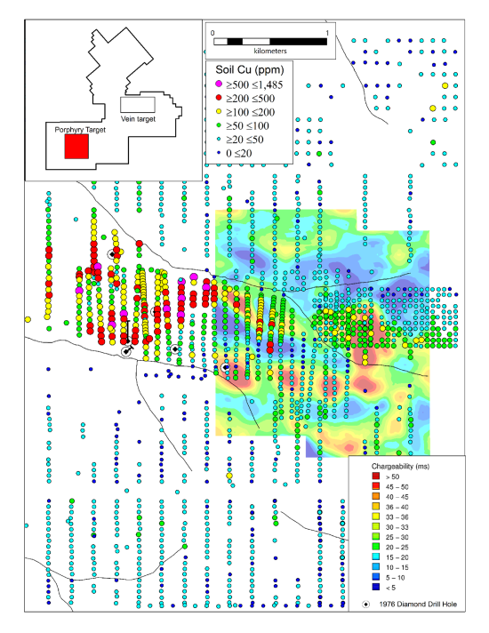 soil Cu chargeability map